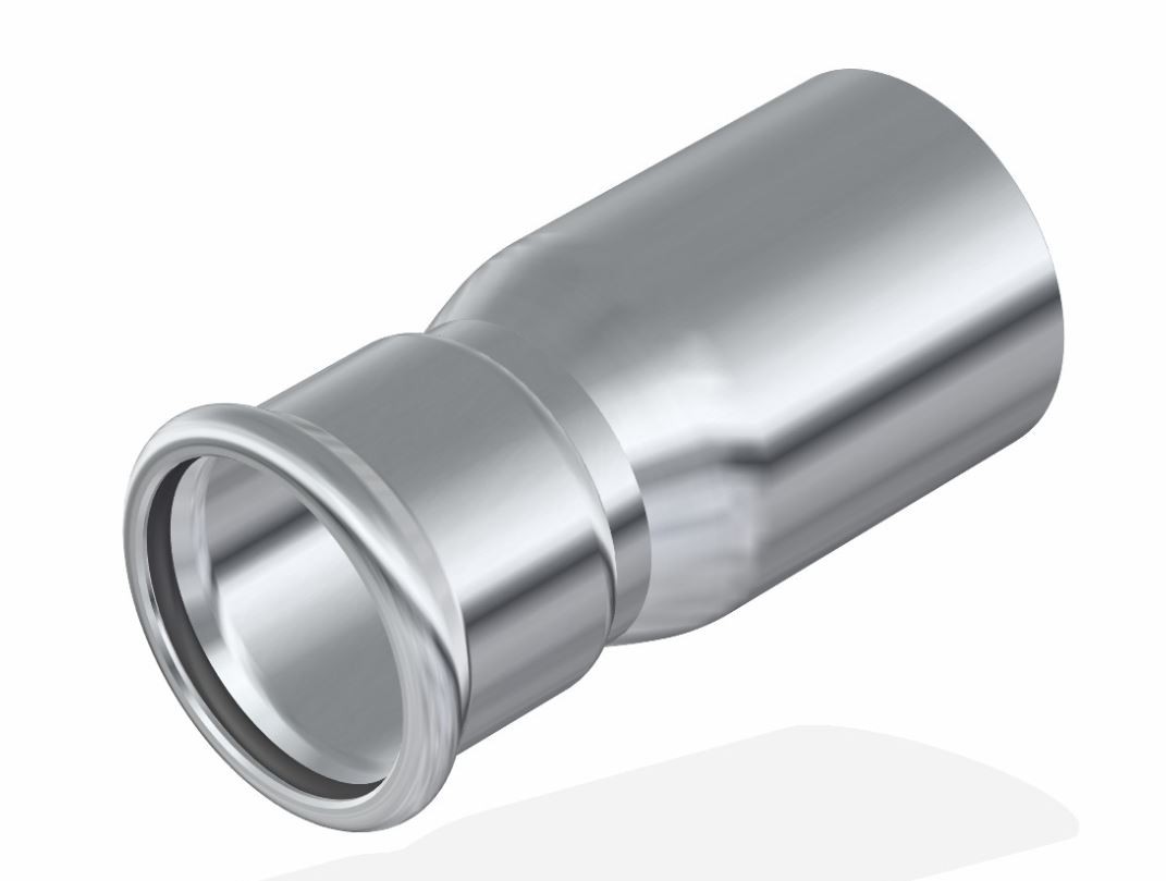 FixTrend Inox press szűkítő, 1 tokos, 88.9-76.1mm