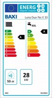 BAXI Luna Duo-Tec E 1.28 ERP fali kondenzációs fűtőkazán 28 kW