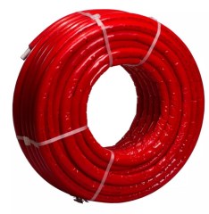 CONCEPT MLC S4 PE-RT/Al/PE-RT ötrétegű cső, szigetelt, piros 16x2mm,100m/tekercs