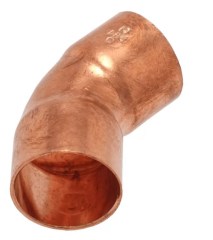 IBP 5041 forrasztható réz ív 45° 2 tokos 54mm