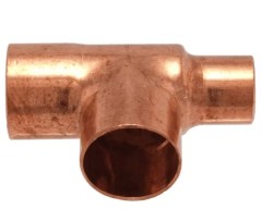 IBP 5130R forrasztható réz szűkített T-idom 22x22x18mm