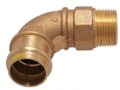 IBP PG4001G réz press könyök gázra 22mm-3/4