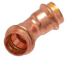 IBP PG5041 réz press ív gázra 45° 2 tokos 28mm