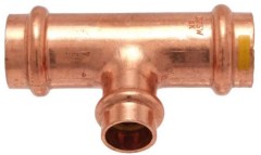 IBP PG5130R réz press szűkített T-idom gázra 42-28-42mm